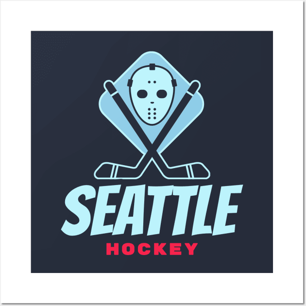 seattle kraken hockey Wall Art by BVHstudio